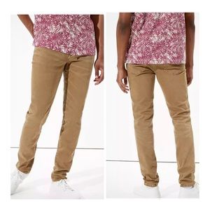 American Eagle Men’s Airflex Tan Skinny Jeans Size 48 NEW